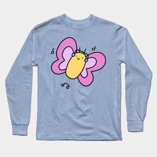 Headphones Butterfly Long Sleeve T-Shirt